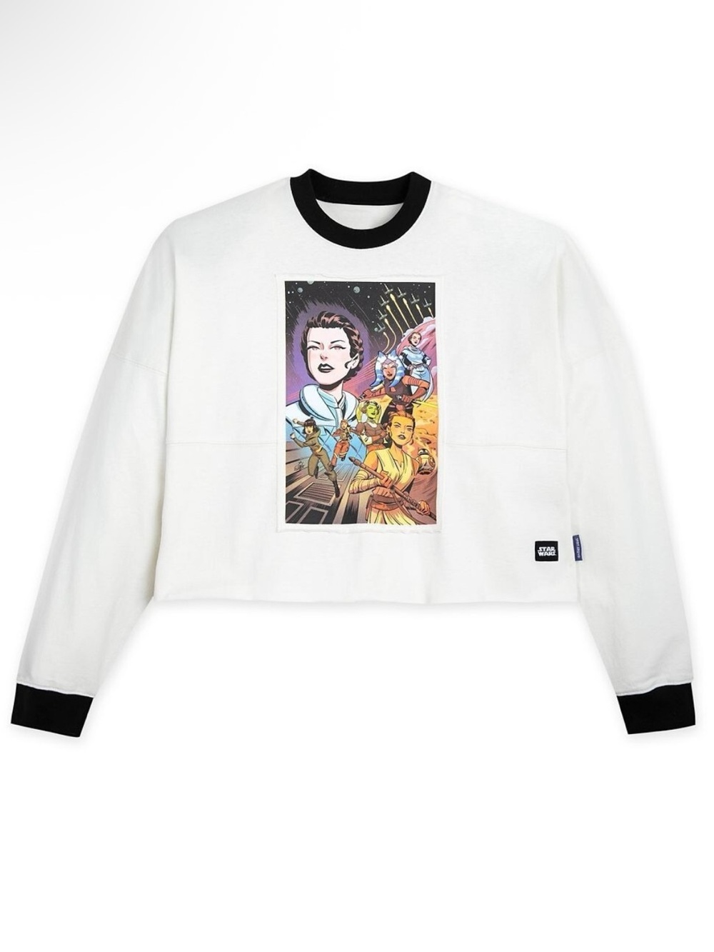 NWT DISNEY Star Wars The Force is With Us Long Sleeve Crop Top Shirt Size M NEW